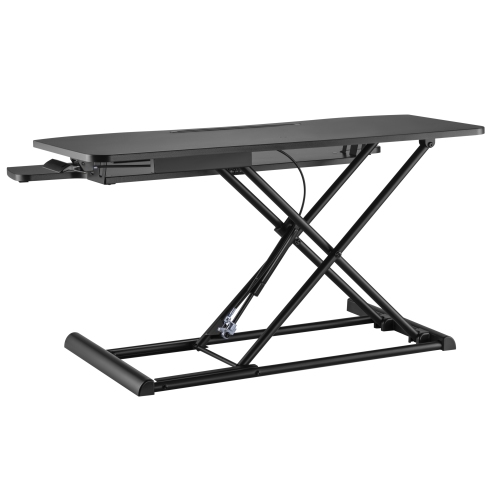 Sit Stand Desk Converter with Keyboard tray standard surface two-tier gas spring Desktop Sit Stand Workstation