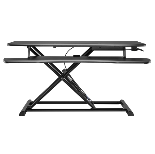 Sit Stand Desk Converter with Keyboard tray standard surface two-tier gas spring Desktop Sit Stand Workstation