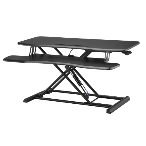 Sit Stand Desk Converter with Keyboard tray standard surface two-tier gas spring Desktop Sit Stand Workstation