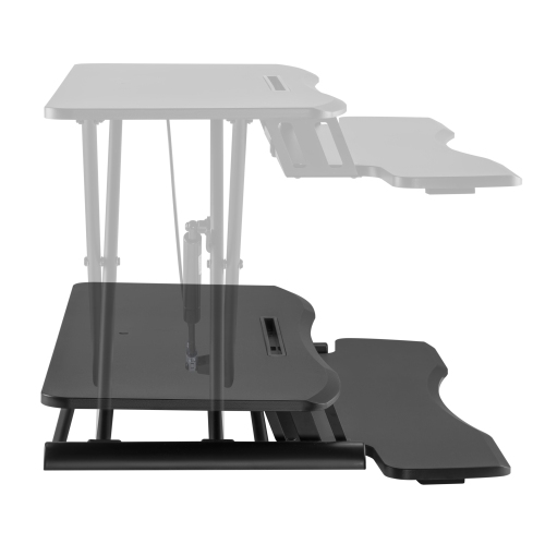 Sit Stand Desk Converter with Keyboard tray standard surface two-tier gas spring Desktop Sit Stand Workstation