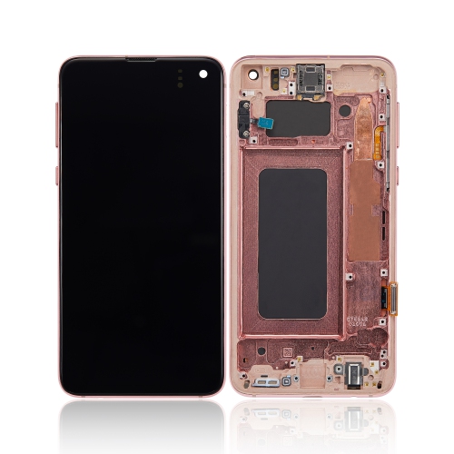 Replacement OLED Assembly With Frame Compatible For Samsung Galaxy S10E (Flamingo Pink) by ESOURCE PARTS - Refurbished condition - CA$184.38