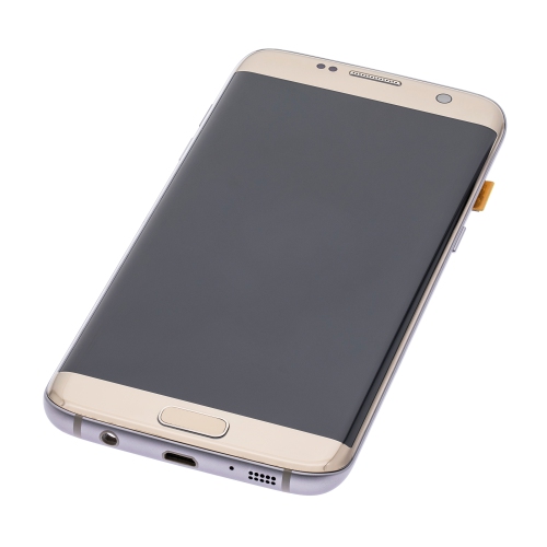 Refurbished - Replacement OLED Assembly With Frame Compatible For Samsung Galaxy S7 Edge (All US Models / G935A) (Gold Platinum)