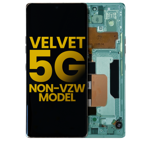 Refurbished - Replacement OLED Assembly With Frame Compatible For LG Velvet 5G (Non-Verizon 5G UW Frame) (Green)