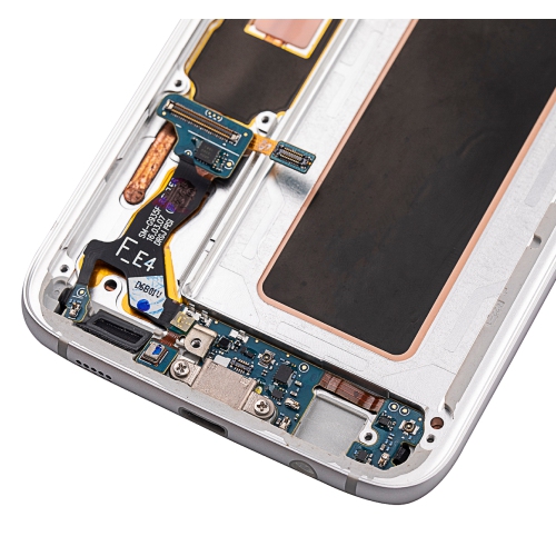 Replacement OLED Assembly With Frame Compatible For Samsung Galaxy S7 Edge (International / G935F) (Silver) by ESOURCE PARTS - Refurbished condition - Image 2