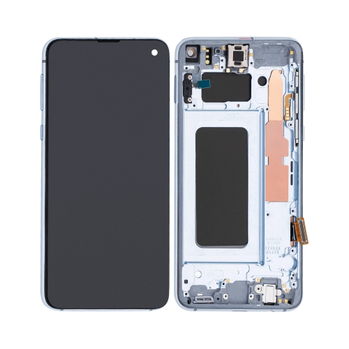 Replacement OLED Assembly With Frame Compatible For Samsung Galaxy S10E (Prism Blue) by ESOURCE PARTS - Refurbished condition - Image 2
