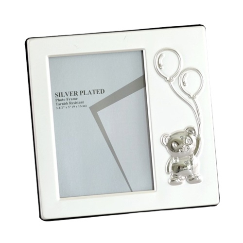 Bear & Balloons II Silver Photo Frame 3x5"