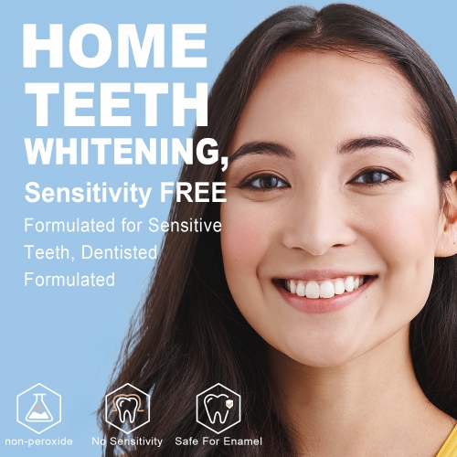 MySmile Teeth Whitening Kit with LED Light, 10 Min Non-Sensitive Fast Teeth Whitener with 3 Teeth Whitening Gel, Enamel Safe and Non-Toxic for Whiter
