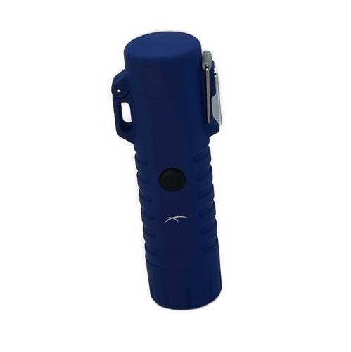 Survival USB Rechargeable Plasma Arc Lighter Waterproof LED Flashlight Electric Windproof Outdoor Camping Hiking Compact Wearable Lithium-Ion Battery