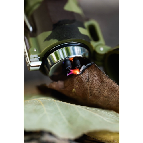 Survival USB Rechargeable Plasma Arc Lighter Waterproof LED Flashlight Electric Windproof Outdoor Camping Hiking Compact Wearable Lithium-Ion Battery