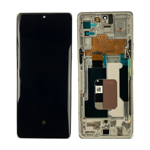 Replacement OLED Assembly With Frame Compatible For LG Velvet 5G (Verizon 5G UW Frame Only) (Silver) by ESOURCE PARTS - Refurbished condition - Image 6
