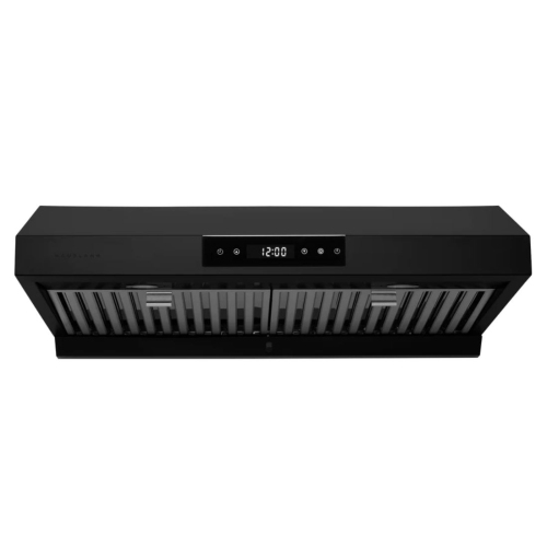 HAUSLANE  " 30"" Matte Under Cabinet Range Hood" In Black range hood rating