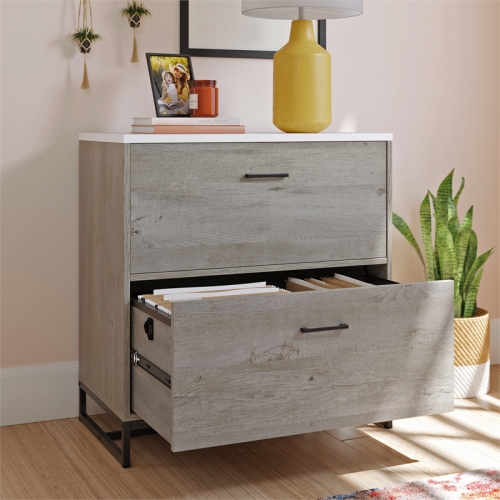 Sauder Tremont Row Engineered Wood Lateral File in Mystic Oak