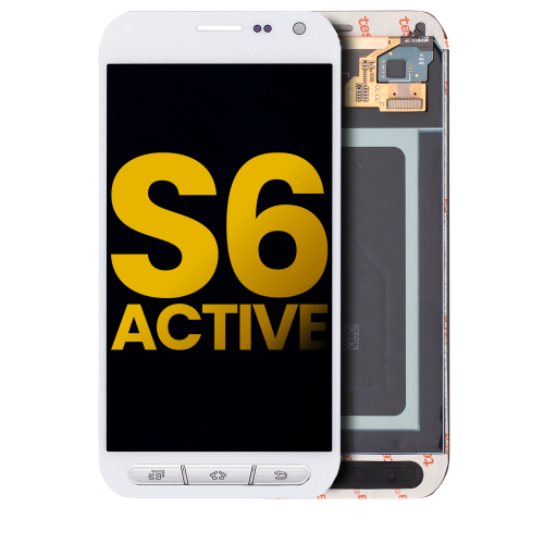 Replacement OLED Assembly Without Frame Compatible For Samsung Galaxy S6 Active (White) by ESOURCE PARTS - Refurbished condition - Image 3