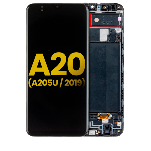 Replacement OLED Assembly With Frame Compatible For Samsung Galaxy A20 (A205 / 2019) (F Version) (All Colors) by ESOURCE PARTS - Refurbished condition - Image 6