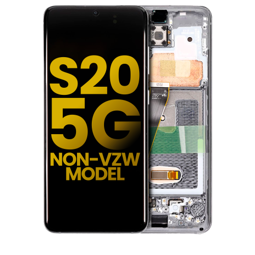 OLED Assembly With Frame Compatible For Samsung Galaxy S20 5G (Non-Verizon 5G UW Frame) (Cosmic Black) by ESOURCE PARTS - Refurbished condition - Image 3