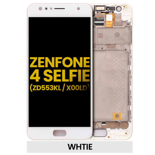 Replacement LCD Assembly With Frame Compatible For Asus ZenFone 4 Selfie (ZD553KL / 2017) / ZenFone 4 Selfie Lite (ZB553KL / 2017) (White) by ESOURCE PARTS - Refurbished condition - Image 2