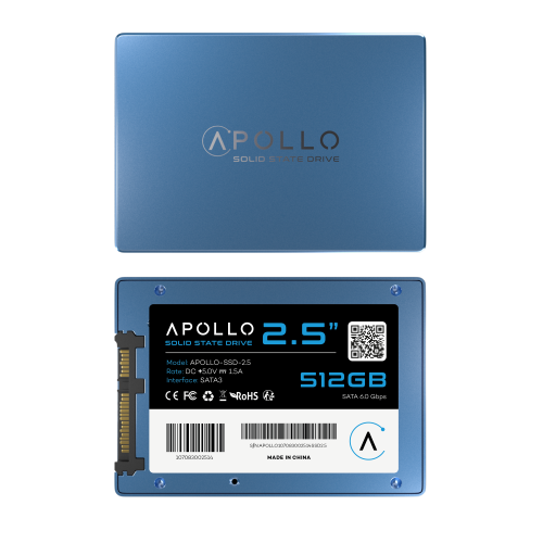 Replacement APOLLO High Performance 2.5" SSD 3D TLC Nand 512GB