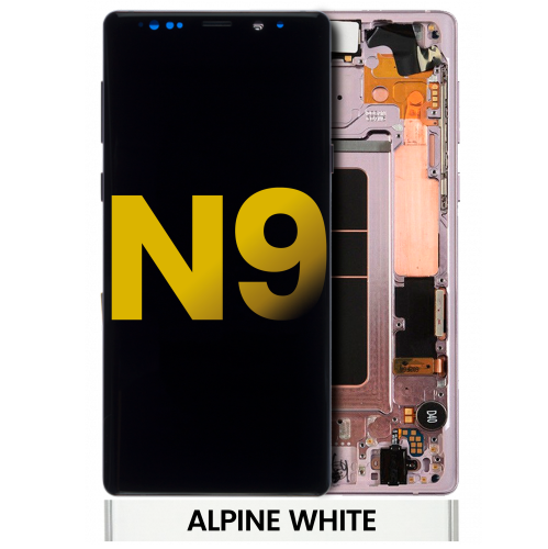 Replacement OLED Assembly With Frame Compatible For Samsung Galaxy Note 9 (Alpine White) by ESOURCE PARTS - Refurbished condition - Image 4