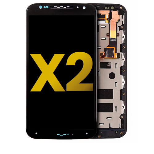 Replacement LCD Assembly With Frame Compatible For Motorola Moto X2 (XT1096 / 2014) (Black) by ESOURCE PARTS - Refurbished condition - Image 6