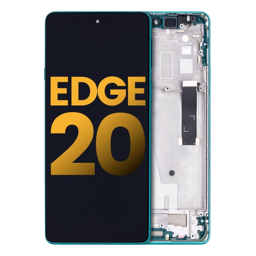 Refurbished - Replacement LCD Assembly With Frame Compatible For Motorola Edge 20 (XT2143 / 2021) (Frosted Emerald)