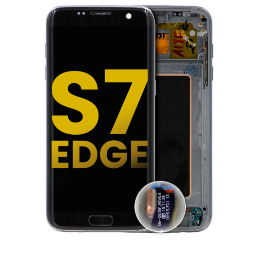 Replacement OLED Assembly With Frame Compatible For Samsung Galaxy S7 Edge (G935F) (International Version) (Black Onyx) by ESOURCE PARTS - Refurbished condition - CA$167.74