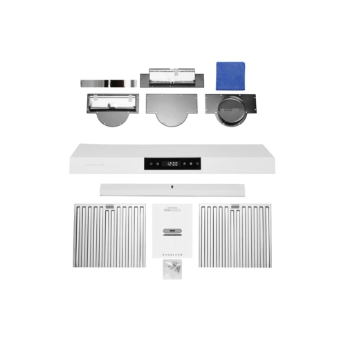 Hauslane 30" Matte White Under Cabinet Range Hood