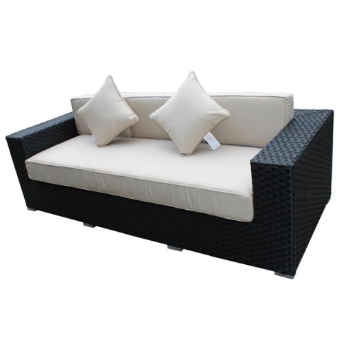 Venetian Outdoor Patio Set - Wicker/Aluminum - Antique Beige