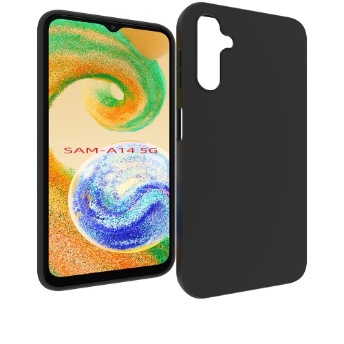 TopSave Slim, Matte Black Thin Soft Jelly Gel TPU Cases For Samsung Galaxy A14 6.6" 5G
