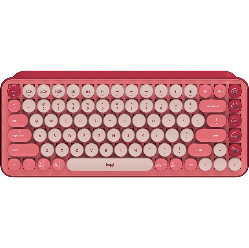 LOGITECH  Refurbished (Good) - Pop Keys Wireless Mechanical Keyboard With Customizable Emoji Keys - Rose - 920-010709