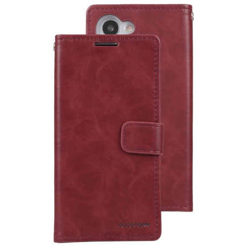 GOOSPERY  Topsave Bluemoon Card Slot W/magnetic Clip Leather Folio Wallet Flip for Samsung Galaxy S23 Plus 6.6" 5G In Burgundy