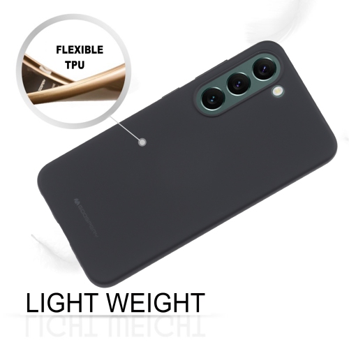 TopSave Goospery Soft Feeling Jelly Silky Slim Bumper Cover For Samsung Galaxy S23 6.1" 5G, Black