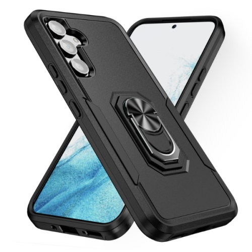 TopSave Dual Layer Shockproof Magnetic Kickstand Cell Phone Cover Protective with Rugged Ring Holder Heavy Duty Case For Samsung Galaxy A14 6.6" 5G,