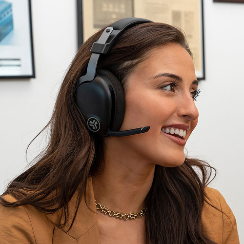 JLab JBuds Work Over-Ear Bluetooth Headphones - Black