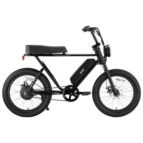 SWFT Zip X 500W Electric Fat Tire Bike with up to 59.5km Battery Life - Black - Only at Best Buy