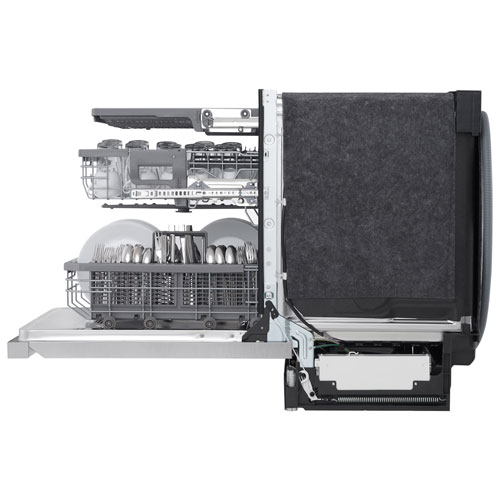 Lave-vaisselle encastrable 24 po 44 dB avec troisième panier de LG - Inox résistant aux taches