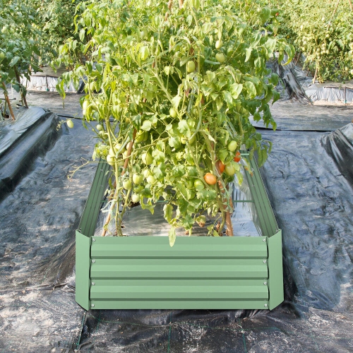 Arebos Potager Surélevé Métal 180x90cm - Acier Galvanisé - 1238L - Jardinage Sans Se Baisser