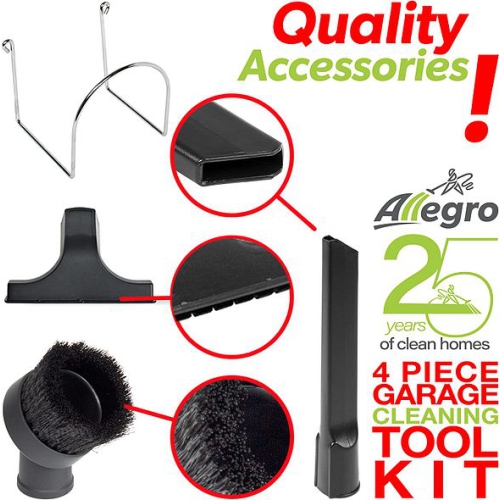 Allegro MU3100 POCO Wall Mounted Garage and Car Central Vacuum System with 50 Ft. Hose and Tools