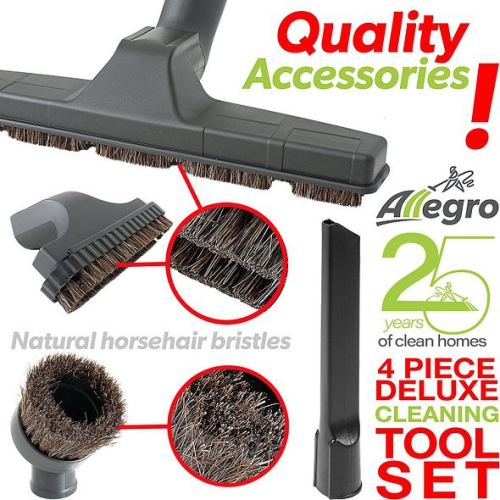 Allegro Compact and Powerful RV Central Vacuum System with Utility Garage Car Kit and 1 Inlet Installation Kit