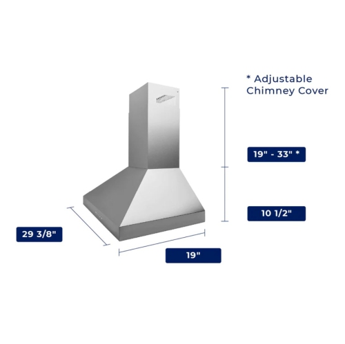 Hauslane&nbsp;| Chef 30-in Convertible Stainless Steel Wall-Mounted Range Hood