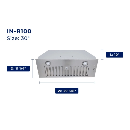 Hauslane 30" Convertible Insert Range Hood