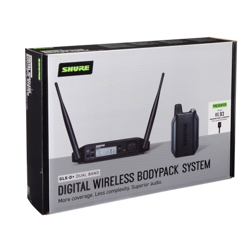 Shure GLXD+ Digital Wireless Bodypack System w/ WL93 Lavalier