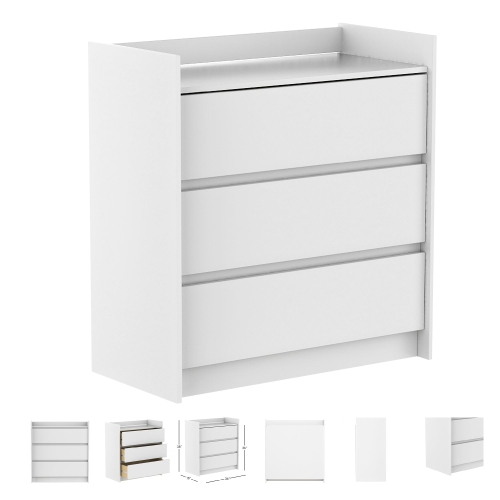 Trio Lauren crib and Alex changing table, all white