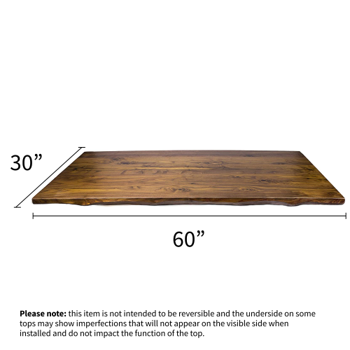 Solid Live Edge Walnut Table Top 60" x 30"