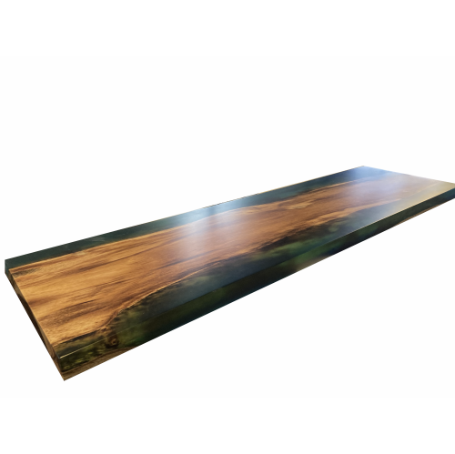 Small Epoxy Resin River Table Top/Shelf 48" x 12"