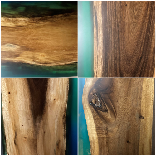 Small Epoxy Resin River Table Top/Shelf 48" x 12"