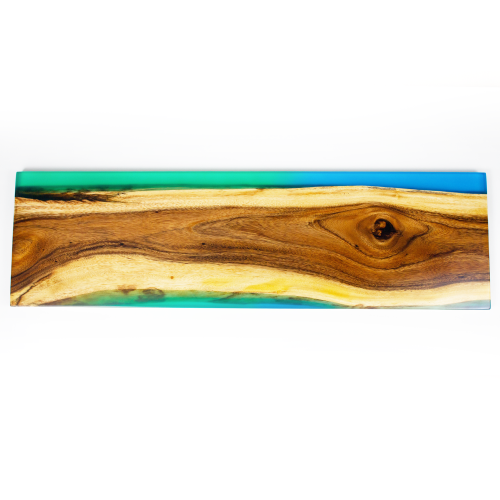 Small Epoxy Resin River Table Top/Shelf 48" x 12"