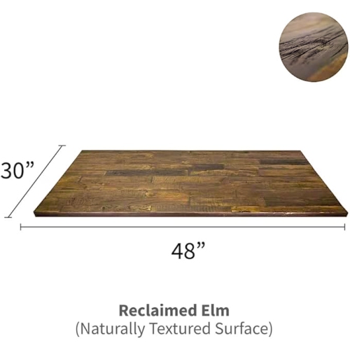 Real Wood Reclaimed Elm Table Top 48x30