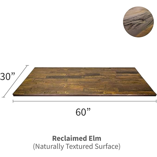 Real Wood Reclaimed Elm Table Top 30x60