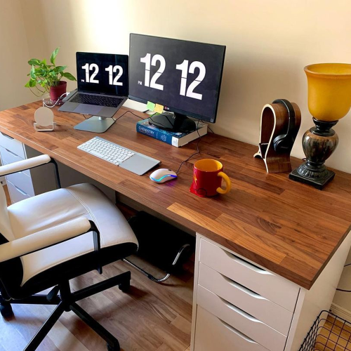 Real Wood Walnut Veneer Table Top 48" x 30"