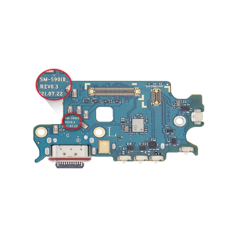 ESOURCE PARTS  Replacement Charging Charge Port Board With Sim Card Reader for Samsung Galaxy S22 5G (Sm-S901B) International Version